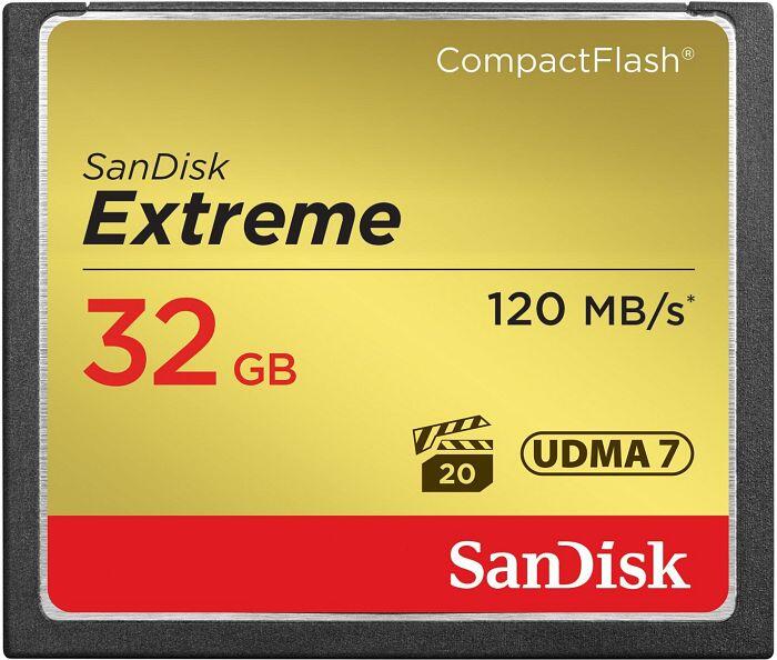 SanDisk Extreme CompactFlash Speicherkarte 32GB SDCFXSB-032G-G46
