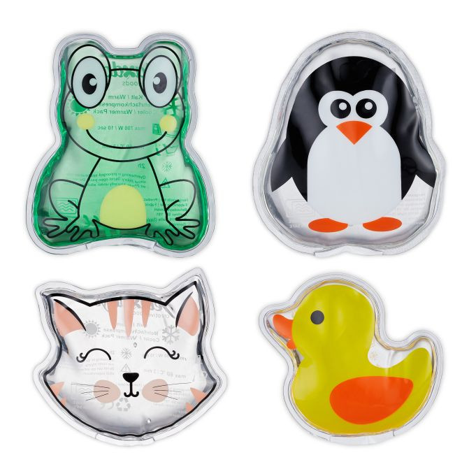 Relaxdays Hot-cold pack set voor kinderen, 4 stuks