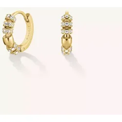 ROSEFIELD - EARRINGS - Kristall-Loop Creolen - gold