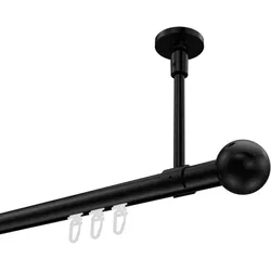 GARDINENSTANGE INNENLAUF Sonette Luino 100 cm, 1-läufig, 20 mm Ø Schwarz
