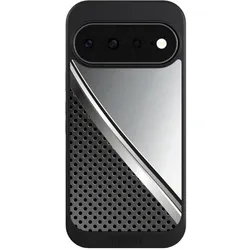 Nivocase Hülle für Google Pixel 11 Handyhülle NIVOcore Case Schwarz Carbon Metall Stahl (Google Pixel 11), Smartphone Hülle, Schwarz