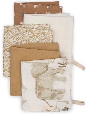 Crane Baby Kendi Safari Animal Cotton Washcloth (Set of 5)