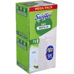 Swiffer Bodentücher »DRY REFILLS Clean & Fresh« 72 Stück weiß, 20.5 cm
