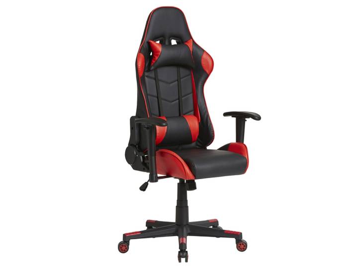 Fauteuil de bureau professionnel rouge, inclinaison/hauteur réglable