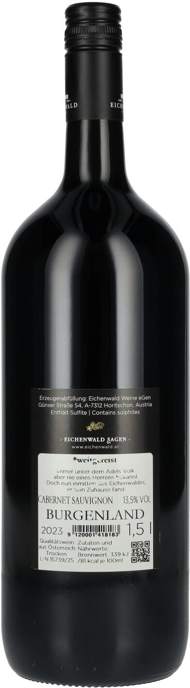 Eichenwald Weine Eichenwald DER ARISTOKRAT Cabernet Sauvignon 2023 13,5% Vol. 1,5l