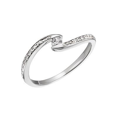 Fingerring FIRETTI "Schmuck Geschenk Silber 925 Silberring Ring Welle glitzernd" Gr. 60, silber (silberfarben, kristallweiß), Fingerringe, Damen, 60, Silber 925 (Sterlingsilber), 1,5mm, Fingerring, mit Zirkonia (synth.)