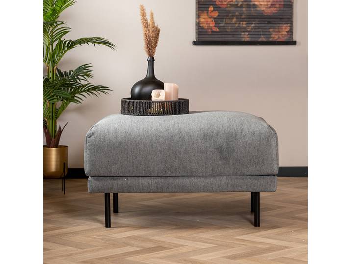 Bronx71 Design Hocker Denver Stoff rechteckig anthrazit