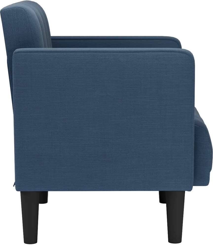 vidaXL Fauteuil canapé avec accoudoirs tissu bleu 53 cm
