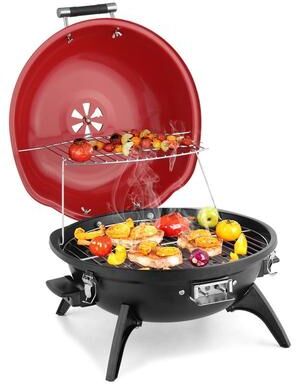 1600W Portable Double Layer Electric BBQ Grill