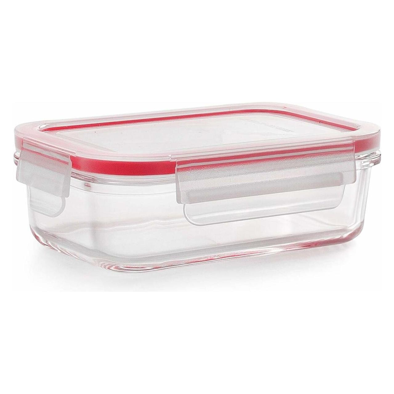Ibili Rechteckiges Glasbehälter Borosilicato 900 ml Perfekt für die Aufbewahrung von Lebensmitteln (0.90 l) (754709)