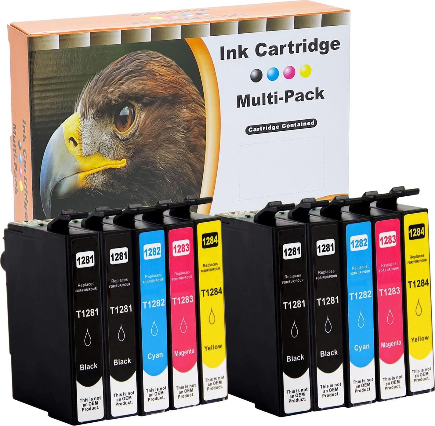 10 compatibele printerpatronen voor Epson T1281 T1282 T1283 T1284 - Geschikt voor Epson Stylus Office BX305f SX125 SX235w SX425W SX435w SX445W S22 - Starlet24