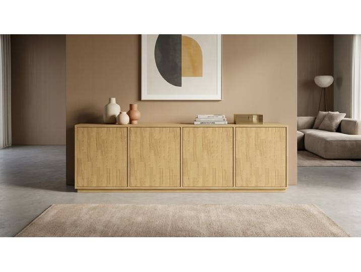 Breites Eiche-Sideboard nach Maß Eiche Natur geölt