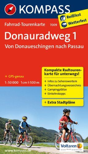 Donauradweg 1, Von Donaueschingen nach Passau 1 : 50 000: Fahrrad-Tourenkarte. GPS-genau - Preis vom 11.10.2026 15:43:13 h