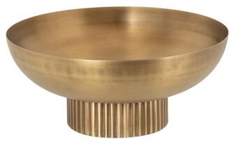 Kate and Laurel Rooks Ribbed Metal Bowl