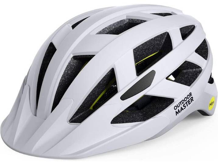 OutdoorMaster MIPS Gem I recreatieve fietshelm voor volwassenen - Pavement White M