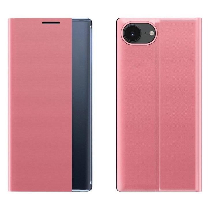 Hurtel Back panel cover New Sleep Case iPhone 16e Flip Cover with Stand - Pink (Apple iPhone 16e, Apple iPhone 17e) (NEW SLEEP CASE IPHONE SE 2025 PINK)