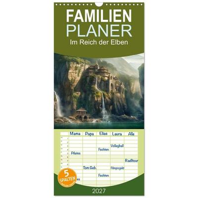 Familienplaner 2027 - Im Reich der Elben mit 5 Spalten (Wandkalender, 21 x 45 cm) CALVENDO