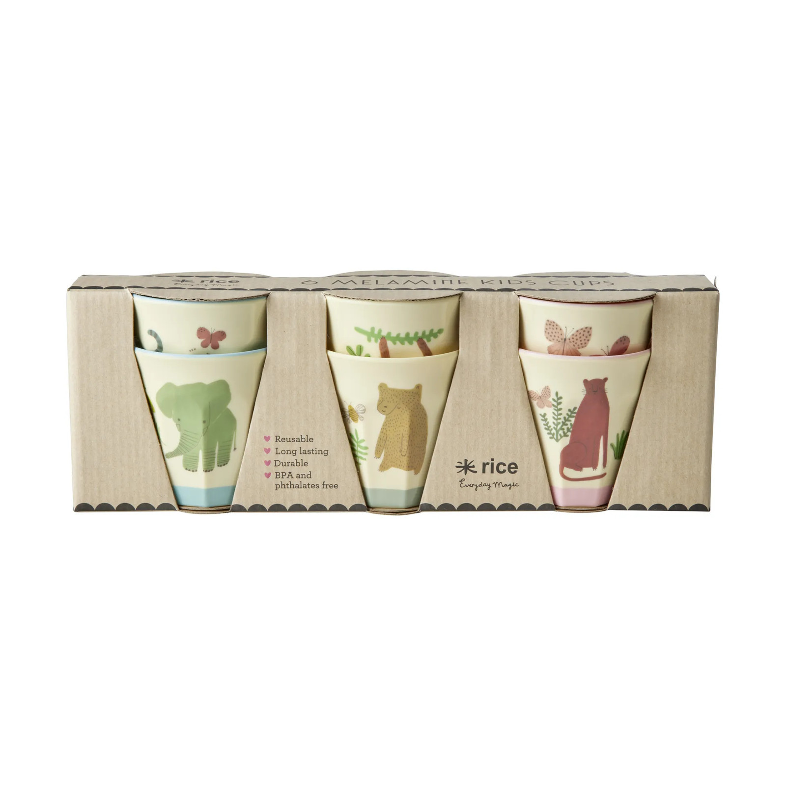 RICE melamine kop small 6-pack Sweet Jungle