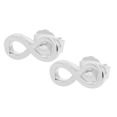 Paar Ohrstecker ADELIA´S "Ohrringe – Ohrstecker Unendlichkeitszeichen aus 925 Silber", Damen, Gr. Damen, Silber 925 (Sterlingsilber), silber, Ohrringe, Geschenkidee: zeitlos und vielseitig