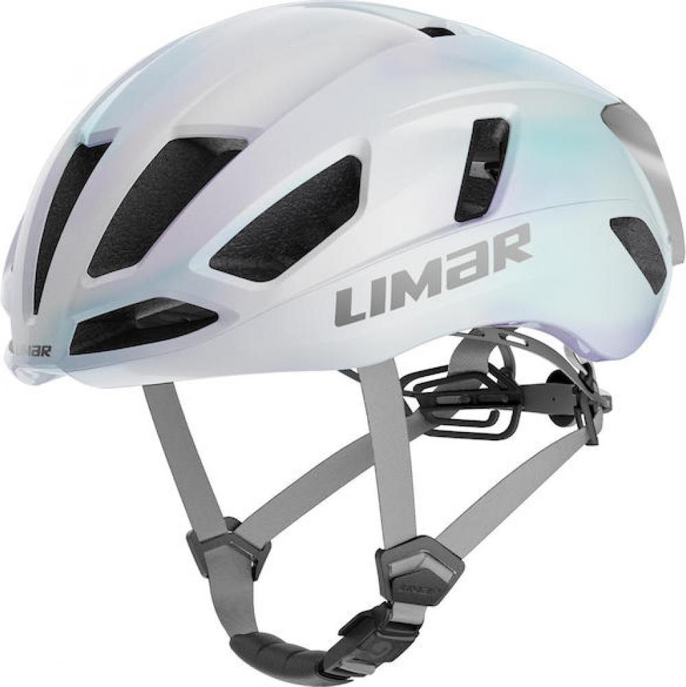 Limar Air Atlas W&B Opal White Silver M Weiß/Silber - aerodynamischer Rennrad...