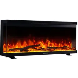 KAMINIO Elektrokamin LEA - Elektrischer 3-in-1 Kamin mit Panoramaview, Heizung, 3D-Flammeneffekt, 12 Flammenfarben, Fernbedienung  - 36 Zoll