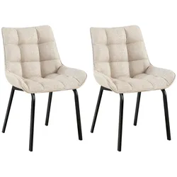 2er Set Stuhl Saranda Stoff schwarz
