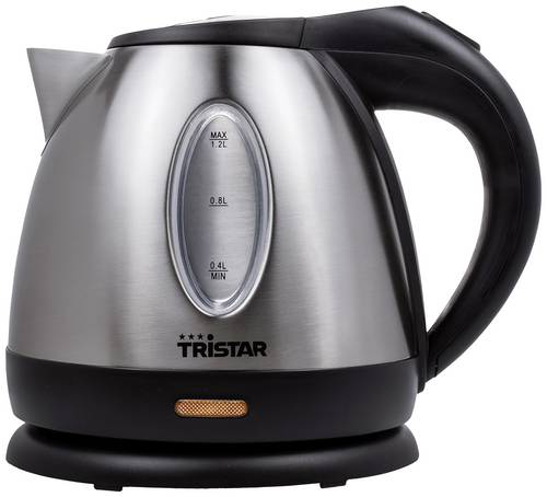Tristar WK-1323 Wasserkocher Edelstahl, Schwarz Fassungsvermögen: 1.2l
