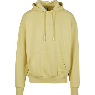 Rundhalspullover DEF "DEF Herren DEF Roda Hoody", Herren, Gr. M, gelb, 80% Baumwolle, 20% Polyester, unifarben, Rundhals, Pullover Rundhalspullover