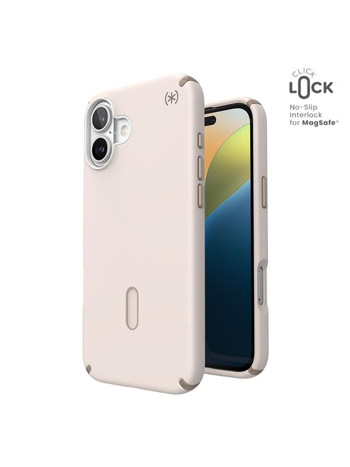 Speck Presidio2 Pro ClickLock & MagSafe - iPhone 16 Plus Case - Bleached Bone / Heirloom Gold / Hazel Brown