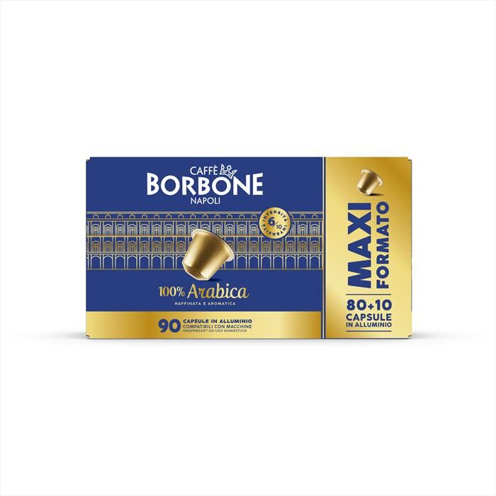 CAFFE BORBONE Nespresso Alluminio 100% Arabica 80+10 Pz, N.d