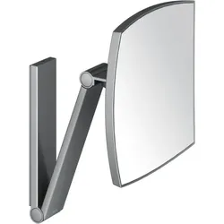 Keuco iLook_move Kosmetikspiegel 17613130000 5-fach Vergrößerung, Wandmodell, 200 x 200 mm, Schwarzchrom gebürstet