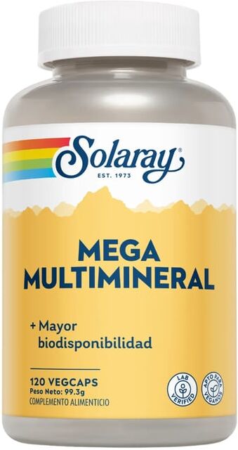 Solaray MEGA MULTI MINERAL 120 Cápsulas vegetais