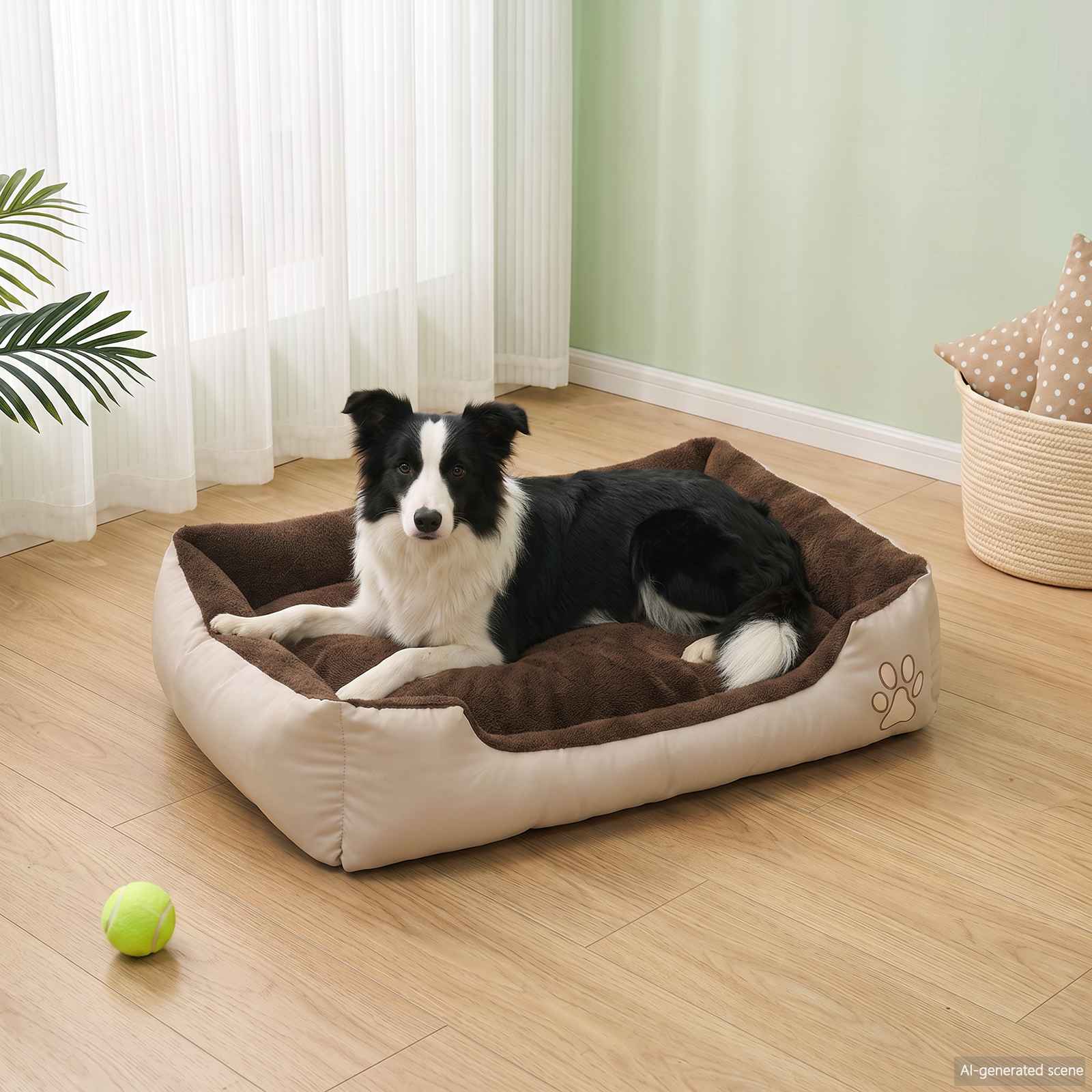 vidaXL Cama para perro con cojín acolchado talla XL Brown