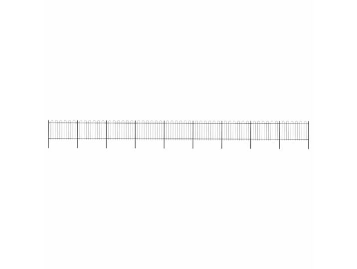 vidaXL Gartenzaun mit Rundbogen Stahl 1506 x 120 cm Schwarz