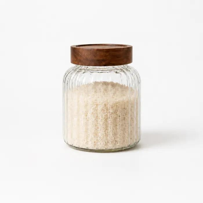 Mutfio Space Voorraadpot van Acaciahout, 1400 ml