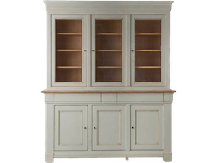 Buffet vaisselier bois massif 6 portes 3 tiroirs Embellie