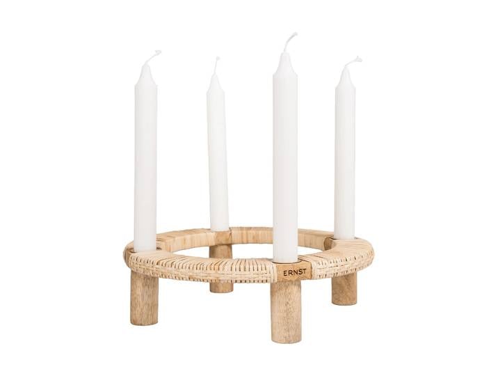 ERNST Bougeoir rond 4 bougies Ernst Bois clair