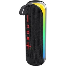 2GO Bluetooth Lautsprecher Acoustic Glow mit RGB-Lichtshow (4 h), Bluetooth Lautsprecher, Schwarz, Mehrfarbig