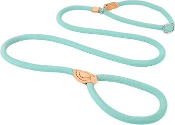 Inspire Picks Heavy Duty Braided Rope Dog Leash With Adjustable Slip Collar 1.5M 1.8M Training Lead lake Blue 0.6cm 150cm