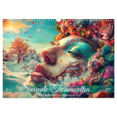 Surreale Traumwelten (Wandkalender 2026 DIN A3 quer), CALVENDO Monatskalender