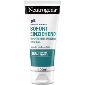 Neutrogena Fußcreme Sofort Einziehend, feuchtigkeitsspendend, für trockene und normale Haut, mit Glycerin, 150 ml