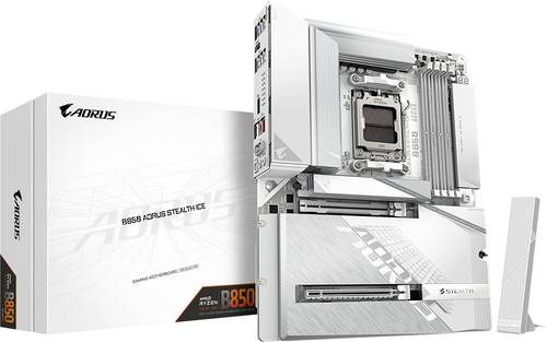 Gigabyte B850 A STEALTH ICE Mainboard Sockel (PC) AMD AM5 Formfaktor (Details) ATX Mainboard-Chipsatz AMD B850