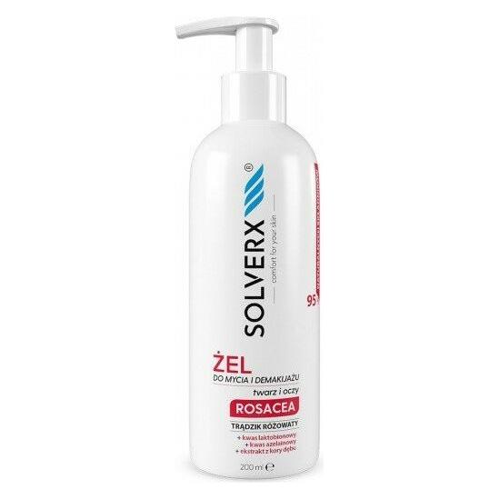 Solverx Rosacea Reinigungs- und Make-up-Entfernungsgel für Rosacea (Reinigungsgel, 200 ml) (5907479385216)