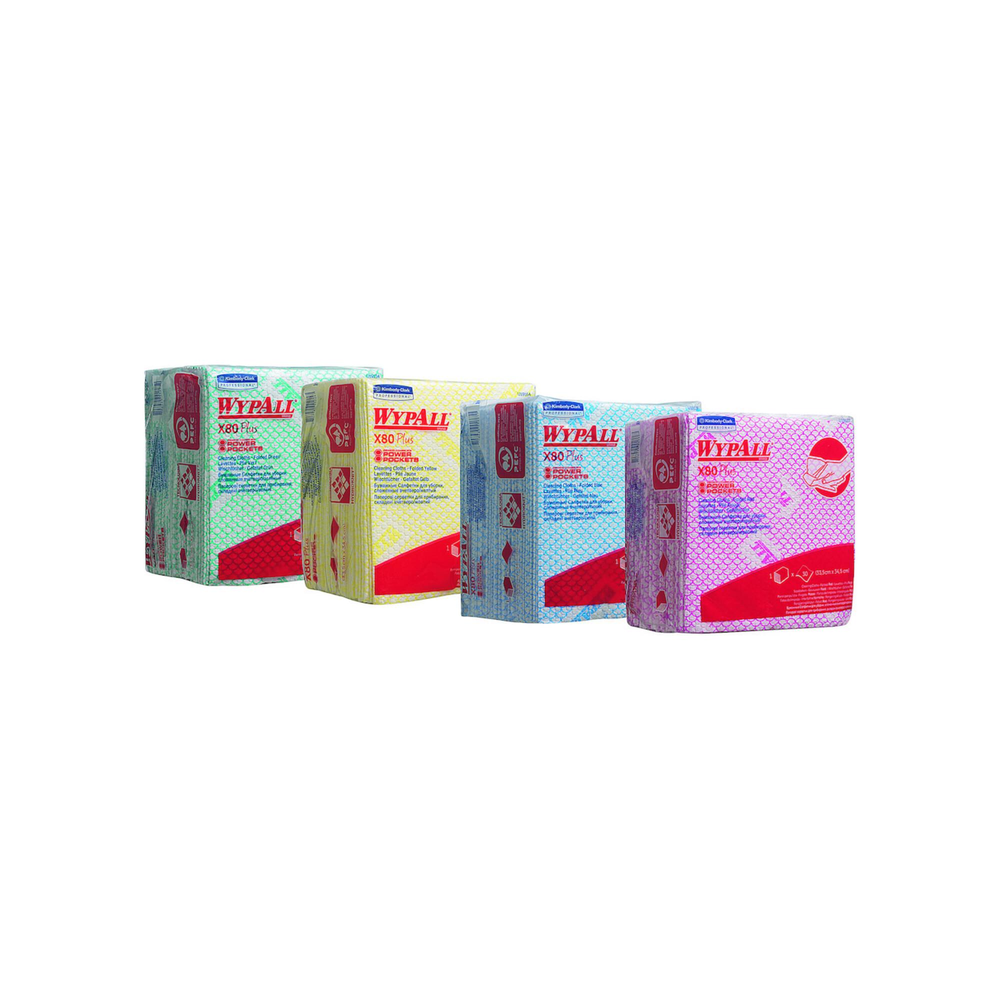WYPALL X80 Plus Wischtücher blau gefaltet 240 Tücher Paket (19139)