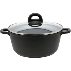 ELO Basic Black Aluguss Topf m.D.24cm Dur Select 89124, Pfanne + Kochtopf, Schwarz