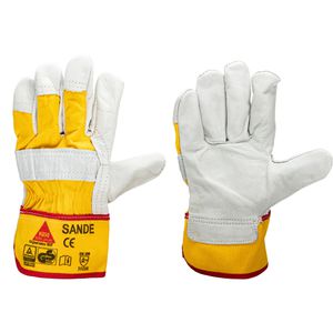 Hase Arbeitshandschuhe Sande, 292002, Echt Leder, gelb, Größe 11 / XXL