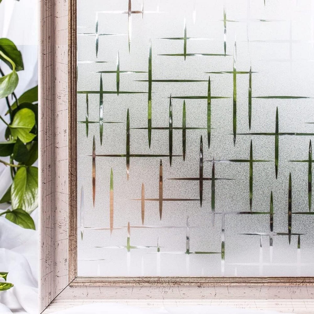 Raamfolie Inkijkdicht 30x200cm - Zelfklevende Privacy Folie voor Ramen en Glas