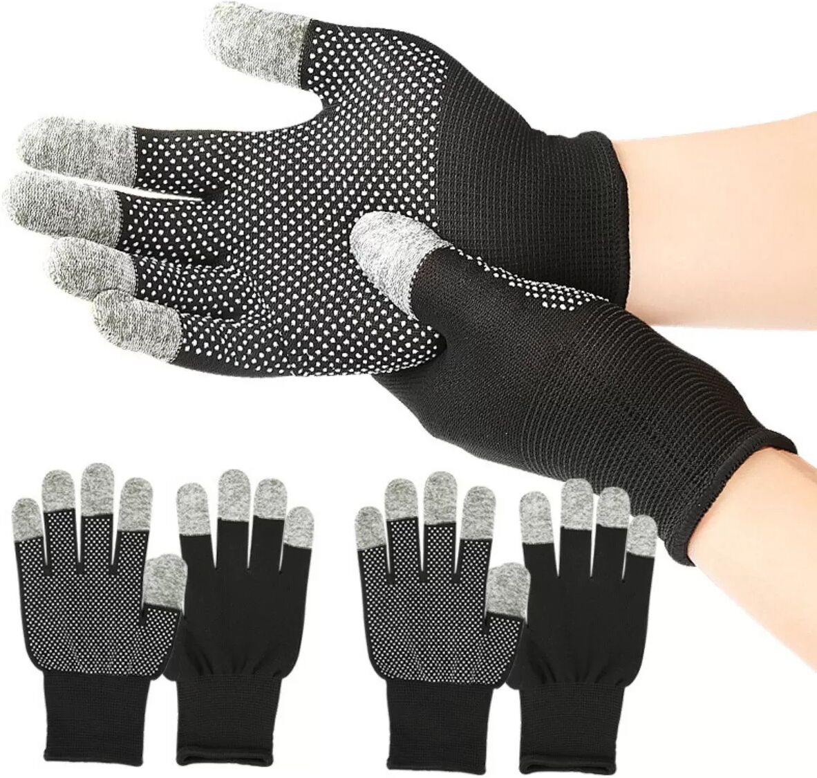 INF Gants tactiles cinq doigts - Adhérence et réactivité améliorées