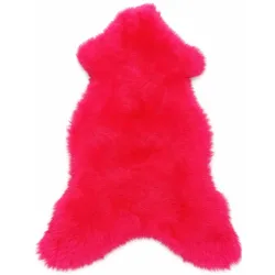 LAMMFELL Öko bunt gefärbt weich Fell Teppich Scarlett ca. 90 cm