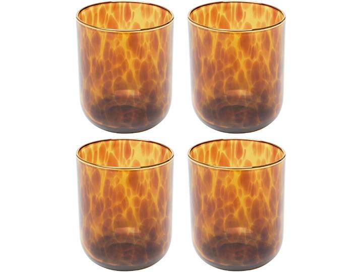 Glas KARE DESIGN Caramel , braun, B:8,5cm H:10cm, Glas, Trinkgefässe, Glas, Longdrink-, Wein-, Sekt- oder Wasserglas